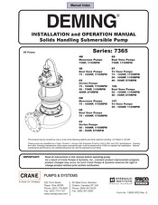 Crane DEMING 7365-867-67-30N Installation And Operation Manual