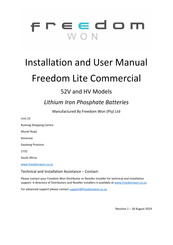 Freedom Won Lite Commercial Series Installation And User Manual
