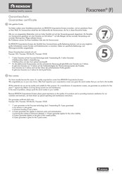 Renson Fixscreen (F) Series User Manual