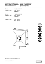 Franke AQUALINE AQRM558 Installation And Operating Instructions Manual