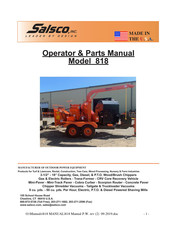 Salsco 818 Operator's & Parts Manual