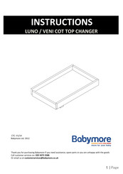 Babymore Cot Top Changer Instructions