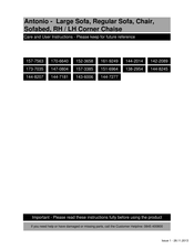 Argos Antonio 144-7277 Care And User Instructions