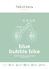 lalaloom BLUE BUBBLE BIKE Instruction Manual