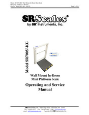 Sr Instruments SR Scales SR7005i-KG Installation, Operating And Service Manual