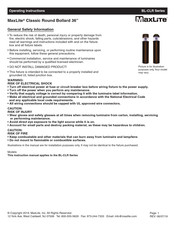 MaxLite BL-CLRD38U-40W36 Operating Instructions