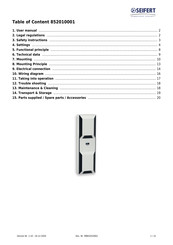 Seifert 852010001 Instruction Manual