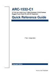 Avalue Technology ARC-1532-C1 Quick Reference Manual