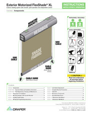 Draper Exterior Motorized FlexShade XL Installation & Operation Instructions