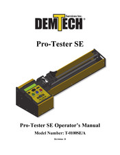 Demtech Pro-Tester SE Operator's Manual