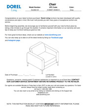 Dorel Living DL058-CH Manual