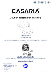 CASARIA Deuba Rattan Bank Deluxe 992696 Instructions Manual