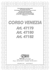 Gessi CORSO VENEZIA 47182 Bath Mixing Program