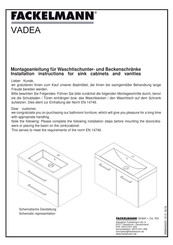 Fackelmann VADEA 83583 Installation Instructions Manual