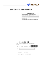 Iemca BOSS 552 - IC Manual For Use And Maintenance