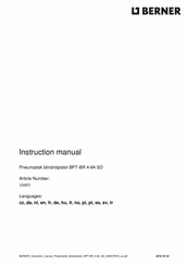 Berner BPT-BR 4-64 SD Instruction Manual