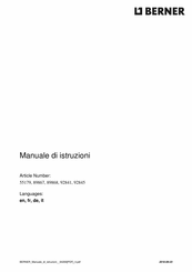 Berner 89868 Safety And Users Manual