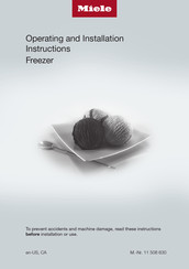 Miele F 29 2 Vi Series Operating And Installation Instructions