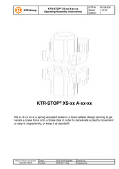KTR-Group KTR-STOP XS A Series Operating & Assembly Instructions