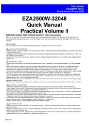 TDK-Lambda EZA2500W Series Quick Manual