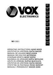 VOX electronics MX-3005 Operating Instructions Manual