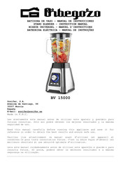 Orbegozo BV 15000 Instruction Manual