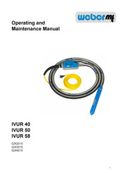 Weber mt 0244015 Operating And Maintenance Manual