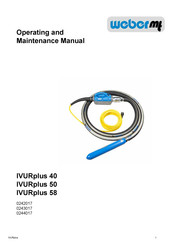 Weber mt 0244017 Operating And Maintenance Manual