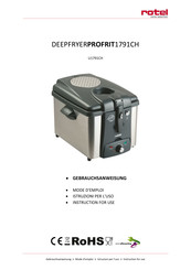 Rotel PROFRIT Instructions For Use Manual