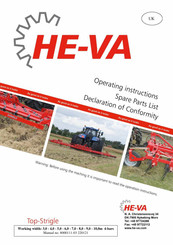 HE-VA Top-Strigle 3,00 m Operating Instructions Manual