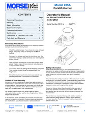 morse 285A Operator's Manual