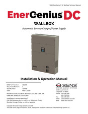 Sens EnerGenius DC Installation & Operation Manual