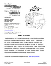 Flavor Burst CTP 80BLD-INT-2S Operation Manual Supplement