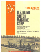 U.S. BLIND STITCH 1118-1 Maintenance & Parts Catalog