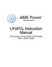 AIMS Power LiFePO4 LFP12V100B Instruction Manual