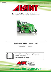 AVANT A35973 Operator's Manual For Attachment