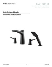 aquabrass Folia ABFB18018EBK Installation Manual