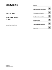 Siemens CP 5612 Operating Instructions Manual