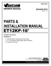 Venturo ET12KP-16 Owner's Manual