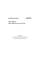 SERD Concord II Operating Instructions Manual