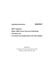 SERD Taurus AB Bundle Operating Instructions Manual