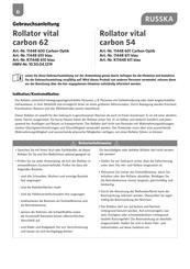 Russka vital carbon 54 User Instructions