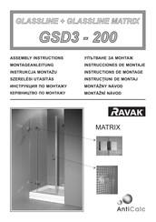 RAVAK GLASSLINE GSD3-200 Assembly Instructions Manual