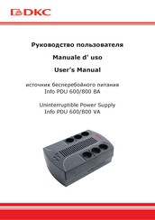 DKC INFOPDU600 User Manual