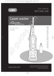 Vax V-135U Rapide Spring Clean Instruction Manual