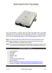 Vidicode V-Tap Analog 2 Quick Manual