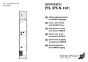 Endress+Hauser Nivotester FTL 375 N 3 Series Manual