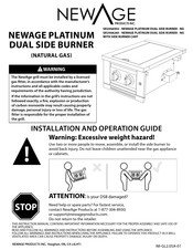 NewAge Products Platinum Dual Side Burner Installation And Operation Manual