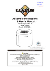 Mosaic SRGF22010 Assembly Instructions & User Manual