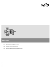 Wilo NESH Installation And Operating Instructions Manual